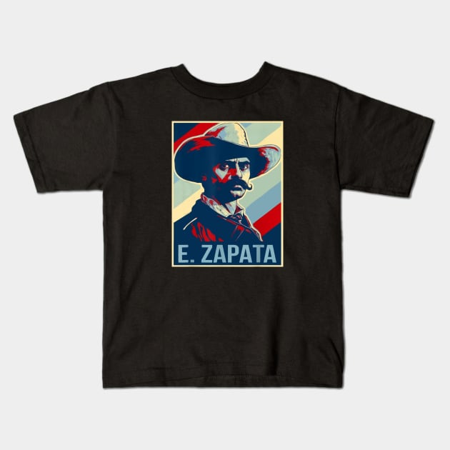 Poster Mexican Revolution Hero 2 Kids T-Shirt by Yoko Momoka